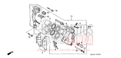 FRONT BRAKE CALIPER XR125L6 de 2006